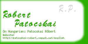 robert patocskai business card